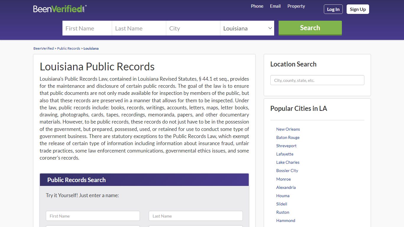 Louisiana Public Records - County Clerk & Vital Records ...